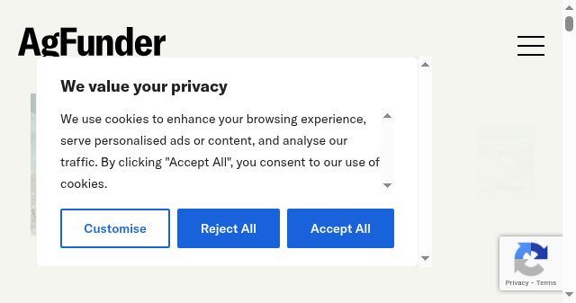 Screenshot of agfunder.com
