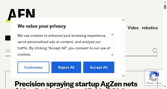 Screenshot of agfundernews.com