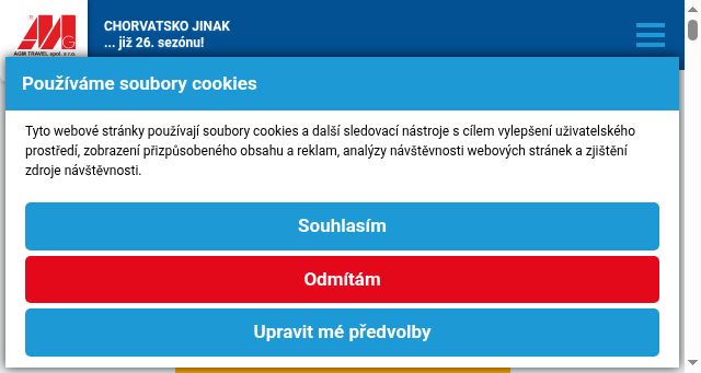 Screenshot of agmtravel.cz
