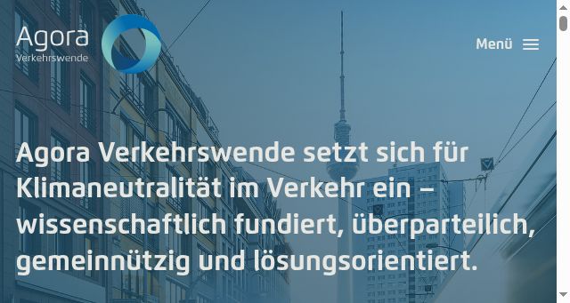 Screenshot of agora-verkehrswende.de