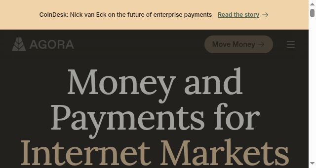 Screenshot of agora.finance