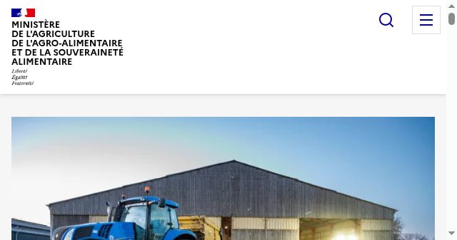 Screenshot of agriculture.gouv.fr