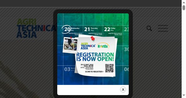 Screenshot of agritechnica-asia.com