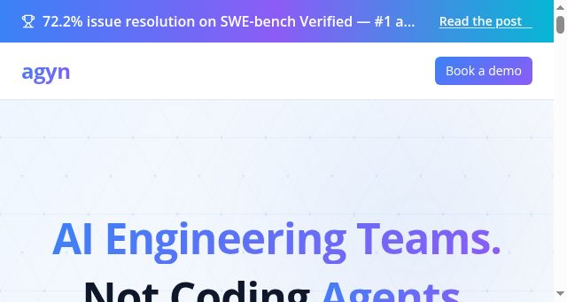 Screenshot of agyn.io