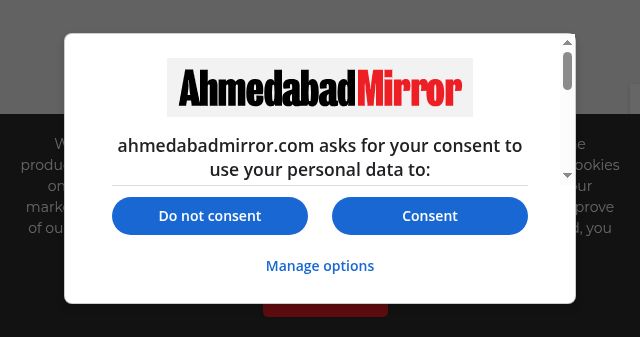 Screenshot of ahmedabadmirror.com