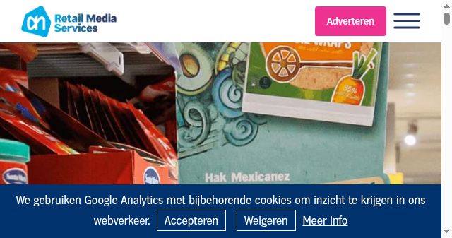 Screenshot of ahretailmediaservices.nl