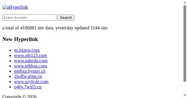 Screenshot of ahyperlink.com