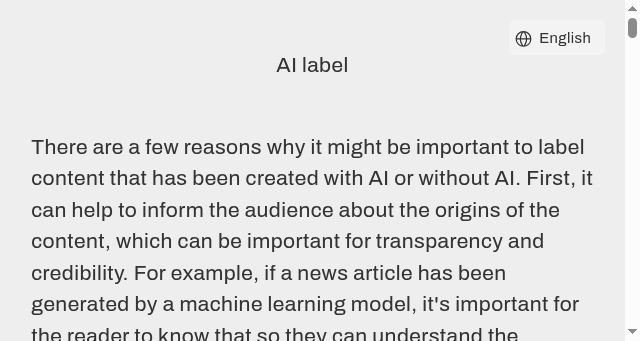 Screenshot of ai-label.org