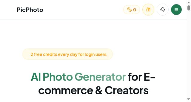 Screenshot of ai-photogenerator.org