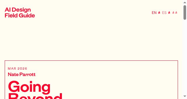 Screenshot of aidesignfieldguide.com