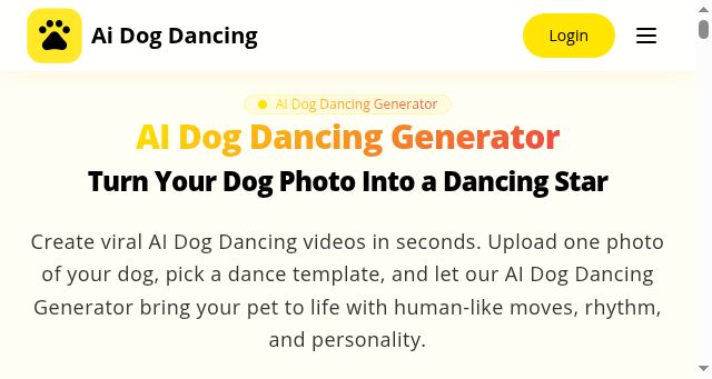Screenshot of aidogdancing.com