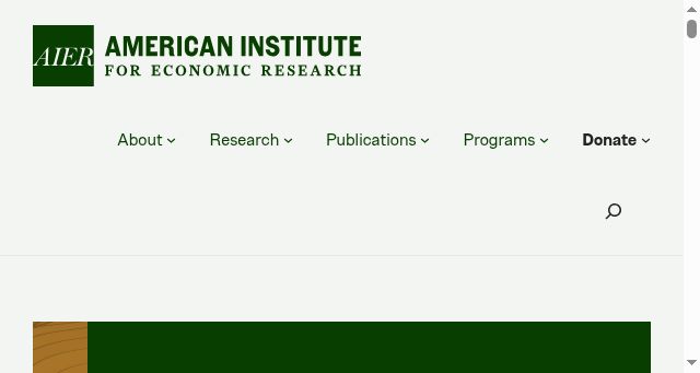 Screenshot of aier.org