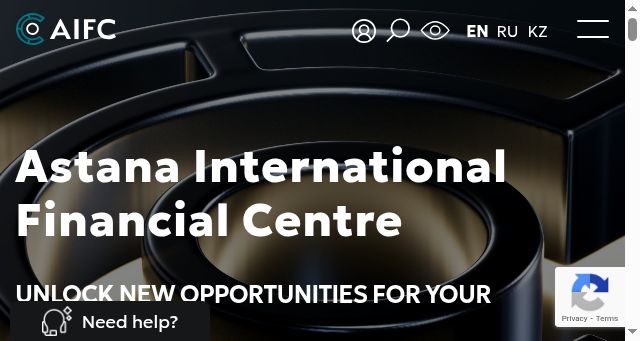 Screenshot of aifc.kz