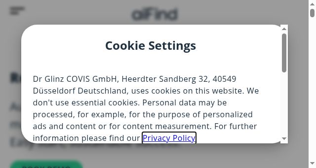 Screenshot of aifind.io