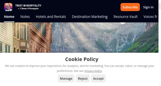 Screenshot of aiforhospitality.info