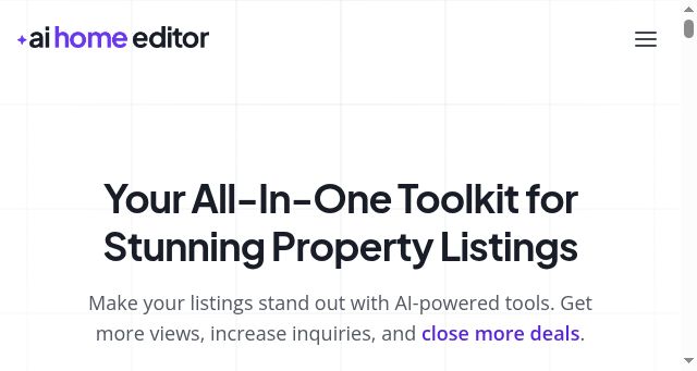 Screenshot of aihomeeditor.com