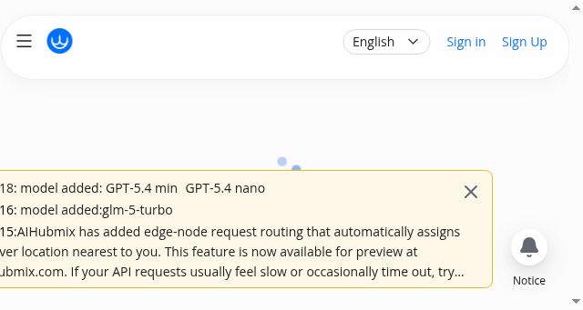 Screenshot of aihubmix.com