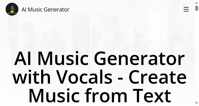 Screenshot of aimusicgen.me