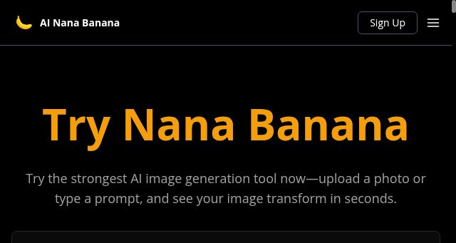 Screenshot of ainanabanana.com