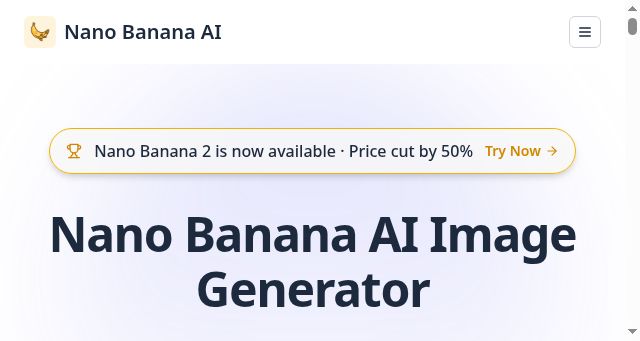 Screenshot of ainanobanana.co