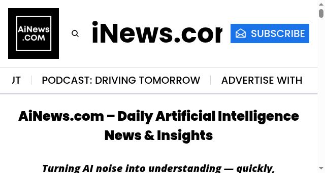 Screenshot of ainews.com