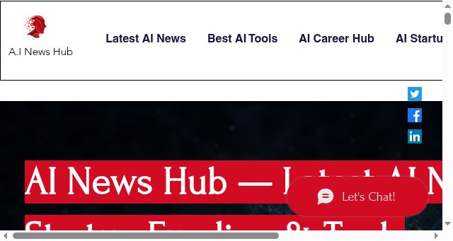 Screenshot of ainewshub.org
