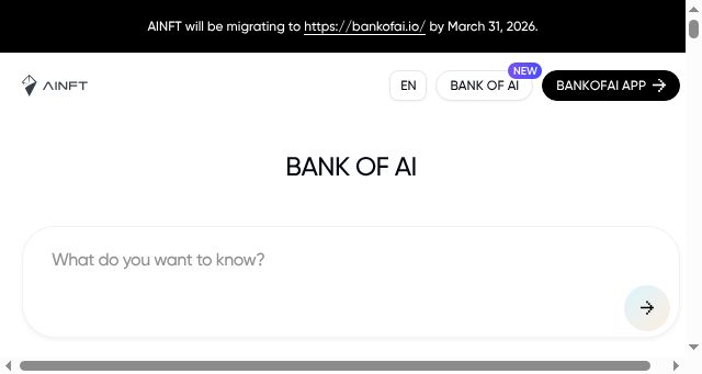 Screenshot of ainft.com