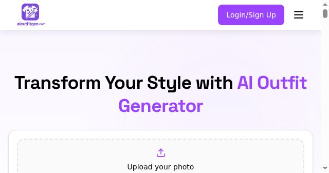 Screenshot of aioutfitgen.com