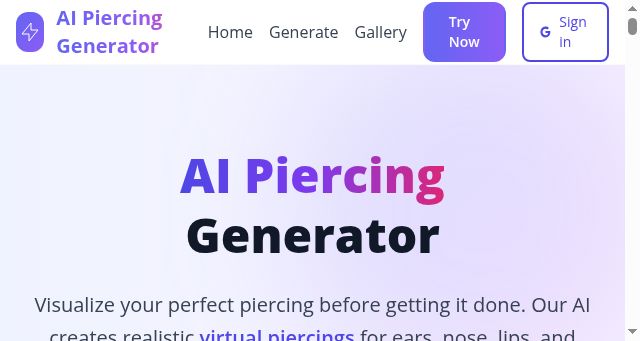 Screenshot of aipiercing.com