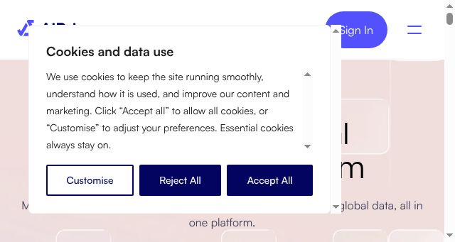Screenshot of aiprise.com