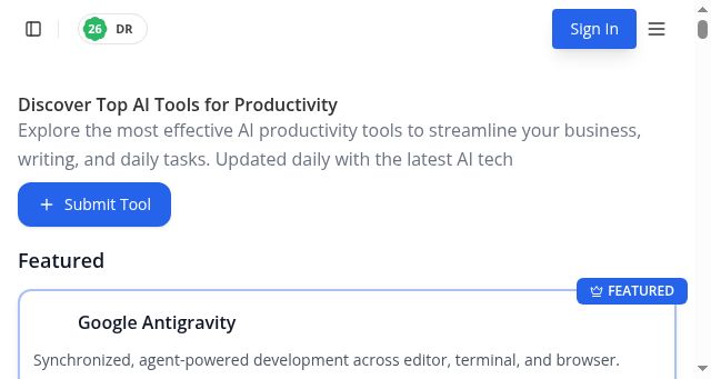 Screenshot of aiproductpick.com
