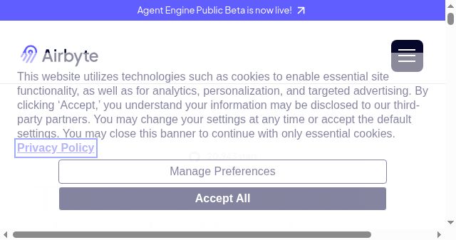 Screenshot of airbyte.com