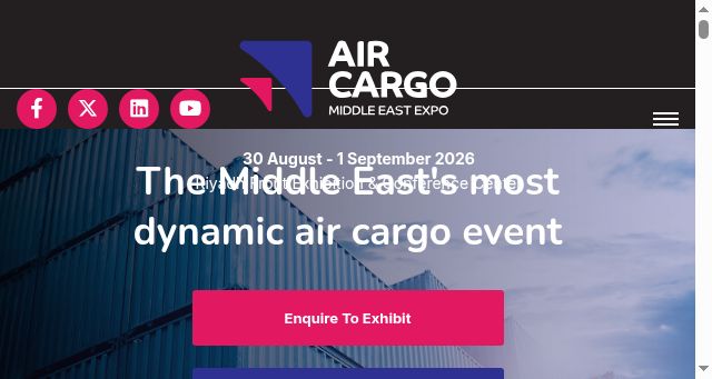 Screenshot of aircargomiddleeastexpo.com