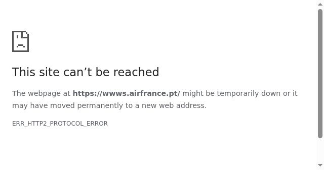 Screenshot of airfrance.pt