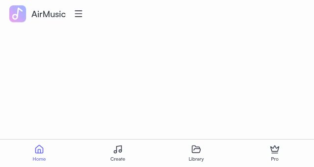 Screenshot of airmusic.ai