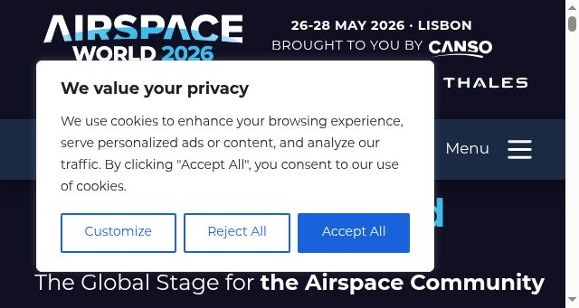 Screenshot of airspaceworld.com