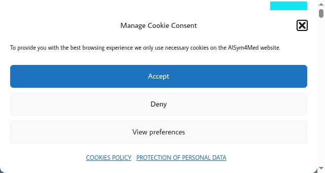 Screenshot of aisym4med.eu