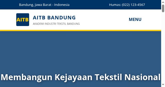 Screenshot of aitb.ac.id