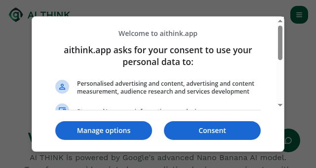 Screenshot of aithink.app
