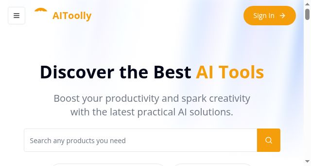 Screenshot of aitoolly.org