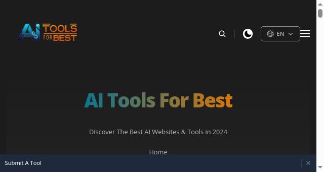 Screenshot of aitoolsforbest.com