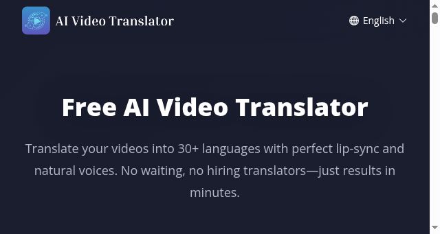 Screenshot of aivideotranslator.ai