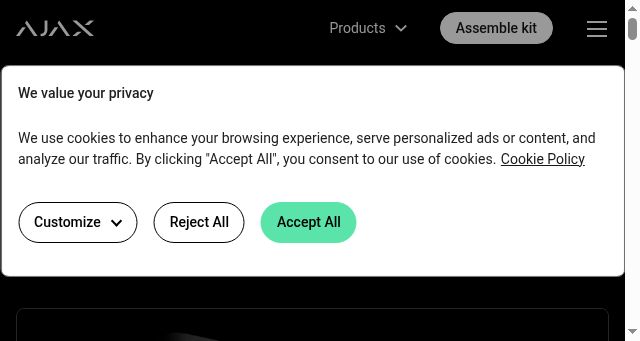 Screenshot of ajax.systems