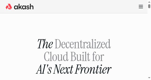 Screenshot of akash.network