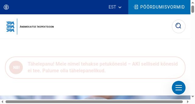 Screenshot of aki.ee