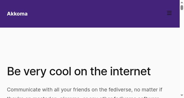 Screenshot of akkoma.social