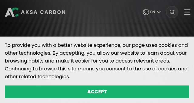 Screenshot of aksa-carbon.com