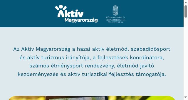 Screenshot of aktivmagyarorszag.hu