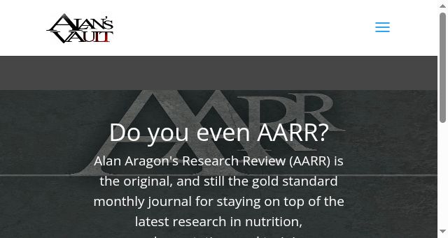 Screenshot of alanaragon.com