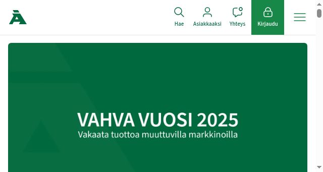 Screenshot of alandsbanken.fi